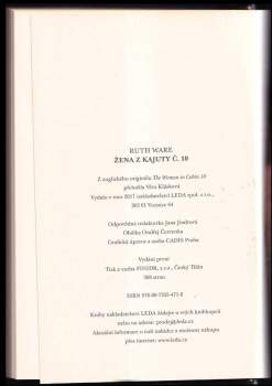 Ruth Ware: Žena z kajuty č. 10