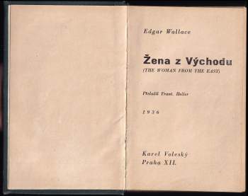 Edgar Wallace: Žena z Východu