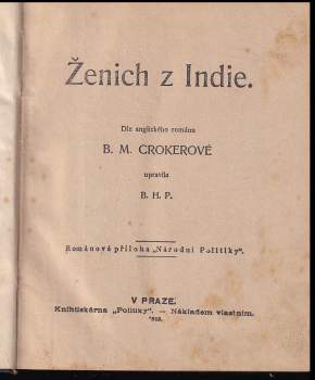 Bithia Mary Croker: Ženich z Indie