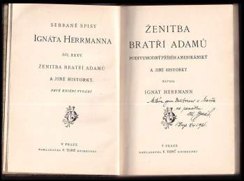 Ignát Herrmann: Ženitba bratří Adamů