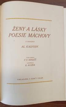 Ženy a lásky poesie Máchovy : v obrazech Al. Kalvody
