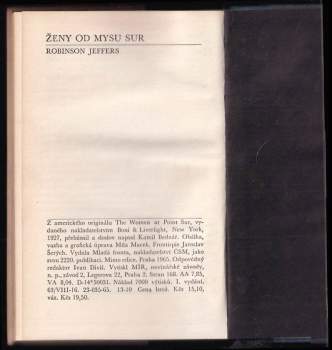 Robinson Jeffers: Ženy od mysu Sur