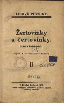 Ludmila Grossmannová Brodská: Žertovinky a čertovinky