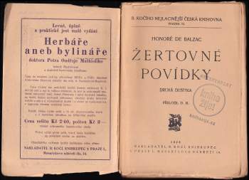 Honoré de Balzac: Žertovné povídky