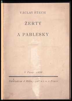 Václav Štech: Žerty a pablesky