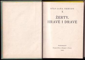 Jan Neruda: Žerty hravé i dravé