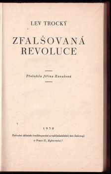 Lev Trockij: Zfalšovaná revoluce
