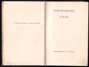 Egon Hostovský: Žhář