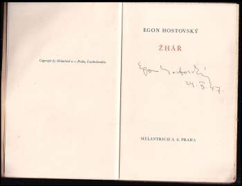 Egon Hostovský: Žhář