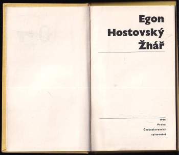 Egon Hostovský: Žhář