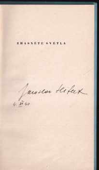 Jaroslav Seifert: Zhasněte světla