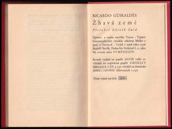 Ricardo Güiraldes: Žhavá země