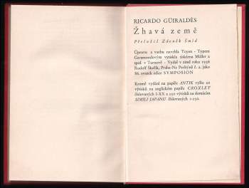 Ricardo Güiraldes: Žhavá země