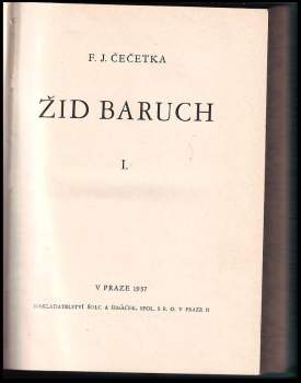 František Josef Čečetka: Žid Baruch