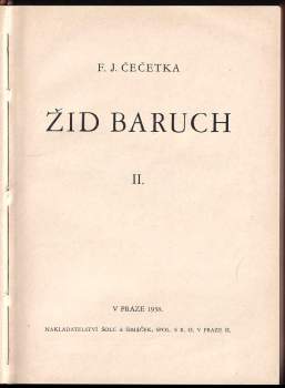 František Josef Čečetka: Žid Baruch