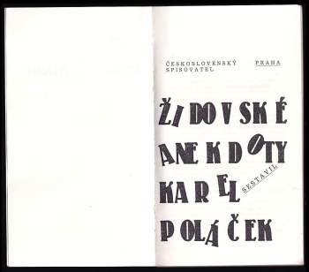 Karel Poláček: Židovské anekdoty
