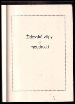 Židovské vtipy a moudrosti