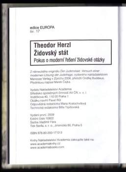 Theodor Herzl: Židovský stát