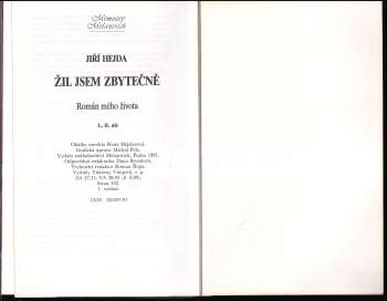 Jiří Hejda: Žil jsem zbytečně