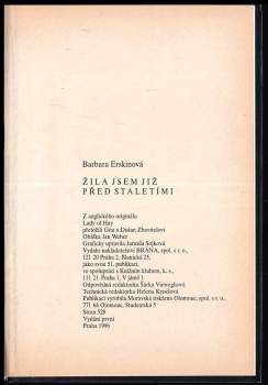Barbara Erskine: Žila jsem již před staletími