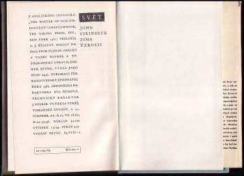 John Steinbeck: Zima úzkosti