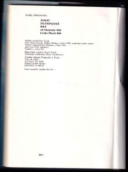 Karel Procházka: Zimní olympijské hry