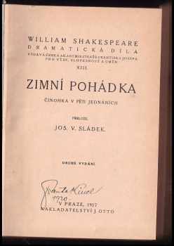 William Shakespeare: Zimní pohádka, Dvé šlechticů veronských, Coriolanus