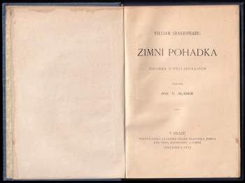 William Shakespeare: Zimní pohádka