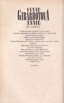 Annie Girardot: Žít láskou