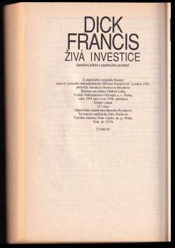 Dick Francis: Živá investice