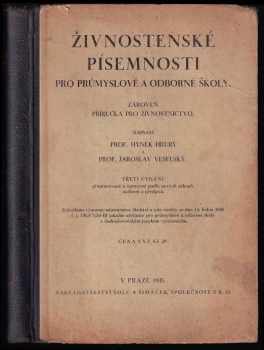 Živnostenské písemnosti pro průmyslové a odborné školy