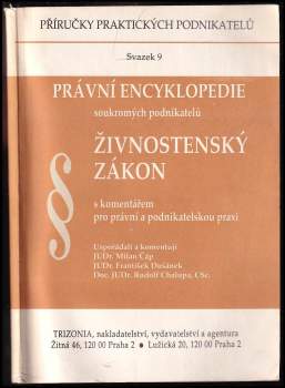 Živnostenský zákon s komentářem pro právní a podnikatelskou praxi
