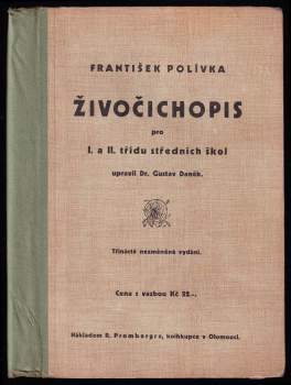 František Polívka: Živočichopis pro I. a II. třídu středních škol