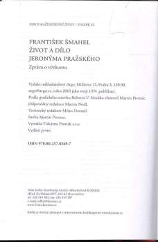 František Šmahel: Život a dílo Jeronýma Pražského