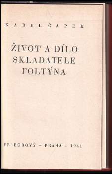Karel Čapek: Život a dílo skladatele Foltýna