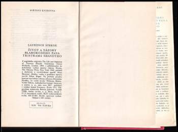 Laurence Sterne: Život a názory blahorodého pana Tristrama Shandyho