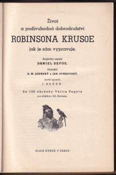 Daniel Defoe: Život a podivuhodná dobrodružství Robinsona Krusoe, jak je sám vypravuje