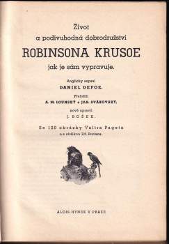 Daniel Defoe: Život a podivuhodná dobrodružství Robinsona Krusoe, jak je sám vypravuje
