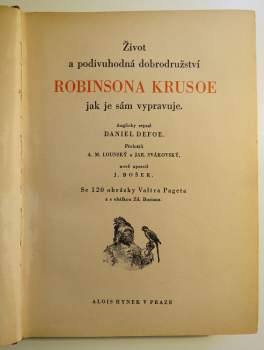 Daniel Defoe: Život a podivuhodná dobrodružství Robinsona Krusoe, jak je sám vypravuje