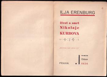 Il'ja Grigor'jevič Èrenburg: Život a smrt Nikolaje Kurbova