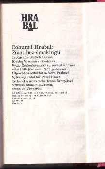 Bohumil Hrabal: Život bez smokingu