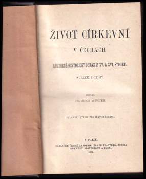 Zikmund Winter: Život církevní v Čechách