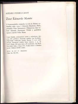 Henri Perruchot: Život Edouarda Maneta