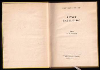 Bertolt Brecht: Život Galileiho