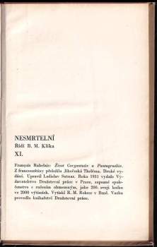 François Rabelais: Život Gargantuův a Pantagruelův
