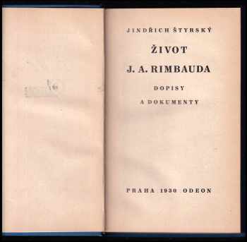 Jindřich Štyrský: Život J.A. Rimbauda