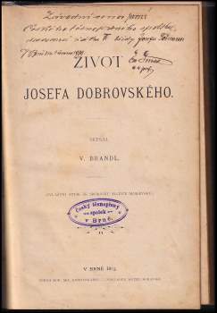 Vincenc Brandl: Život Josefa Dobrovského