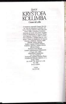 Cesare De Lollis: Život Kryštofa Kolumba