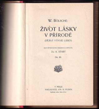 Wilhelm Bölsche: Život lásky v přírodě
