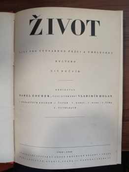 Vladimír Holan: Život - List pro výtvarnou práci a uměleckou kulturu - Ročník XIV - DŘEVORYT JOSEF ŠÍMA - SIGNOVÁNO + LITOGRAFIE FRANTIŠEK TICHÝ - SIGNOVÁNO